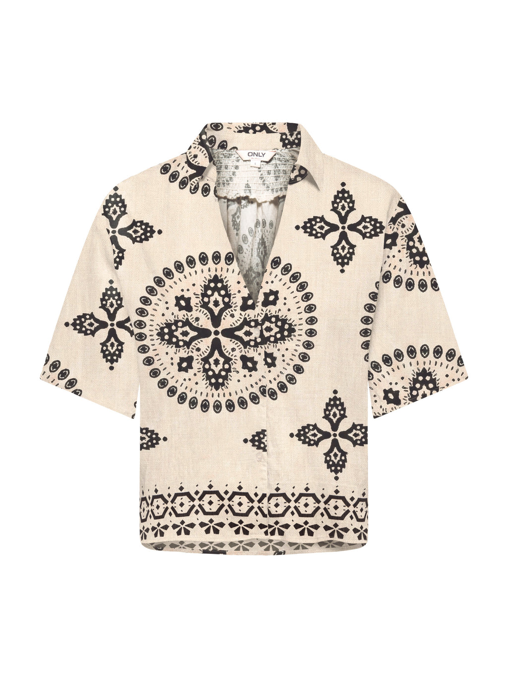 Camicia Only Panna Nero Izzy fantasia 15373618 /Black Cloud Dancer ONLY 