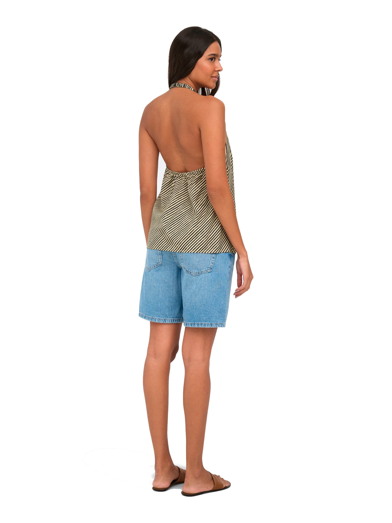 Top Only Nero Beige a righe 15374869 /Black ONLY 