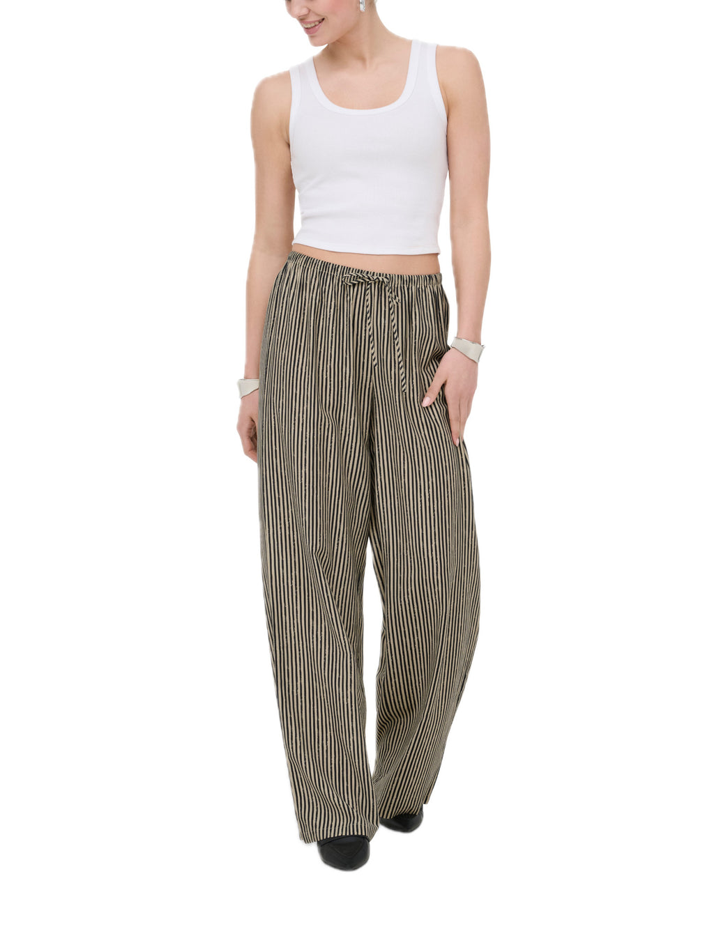 Pantalone Only Beige a palazzo 15374870 /Black ONLY 