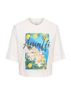 T-shirt Only Bianco Vega amalfi 15375753 /Amalfi Cloud Dancer ONLY 
