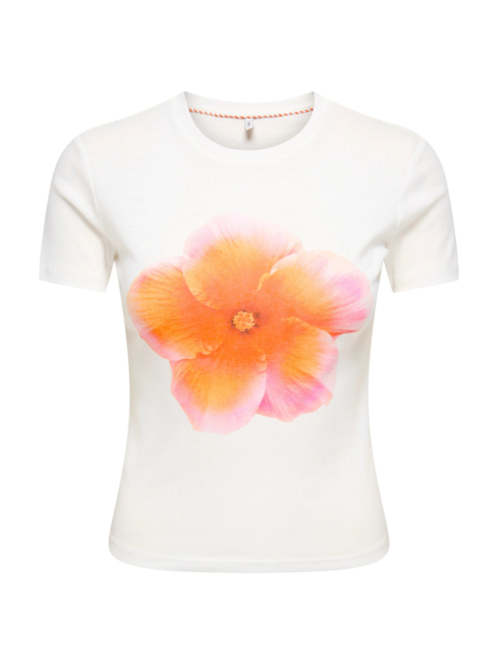 T-shirt Only Bianco arancione Princess fiore 15375782 /Orange Cloud Dancer ONLY 