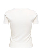 T-shirt Only Bianco arancione Princess fiore 15375782 /Orange Cloud Dancer ONLY 