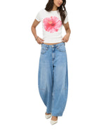 T-shirt Only Bianco rosa Princess fiore 15375782 /Pink Cloud Dancer ONLY 
