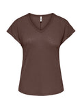 T-shirt Only Marrone Dalila scollo a V 15376094 /Chocolate Martini ONLY 