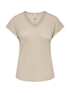 T-shirt Only Beige Dalila scollo a V 15376094 /Humus ONLY 