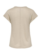 T-shirt Only Beige Dalila scollo a V 15376094 /Humus ONLY 