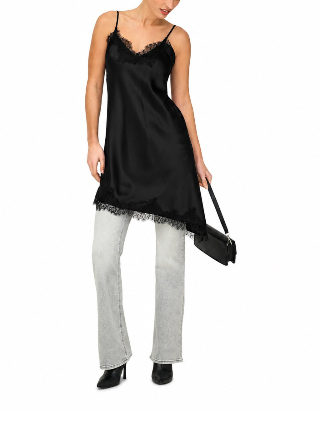 Abito Only Bella Nero in satin. 15380521 /Black ONLY 