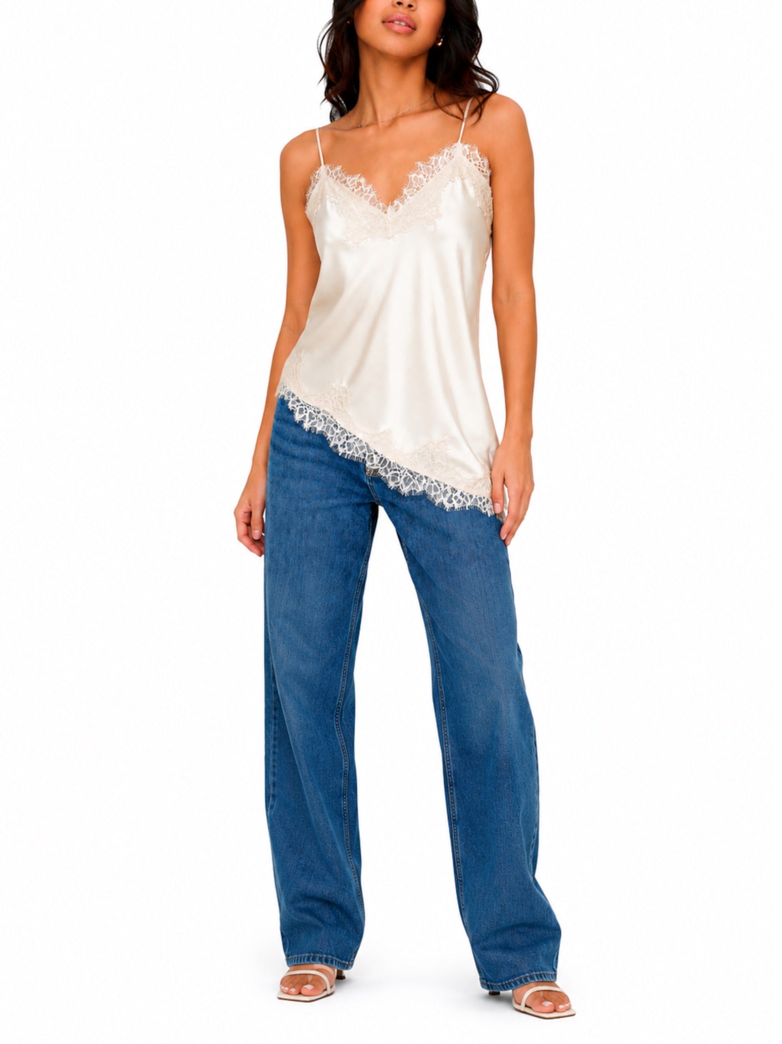 Top Only Bella Perla in satin 15380522 /Cloud dancer ONLY 