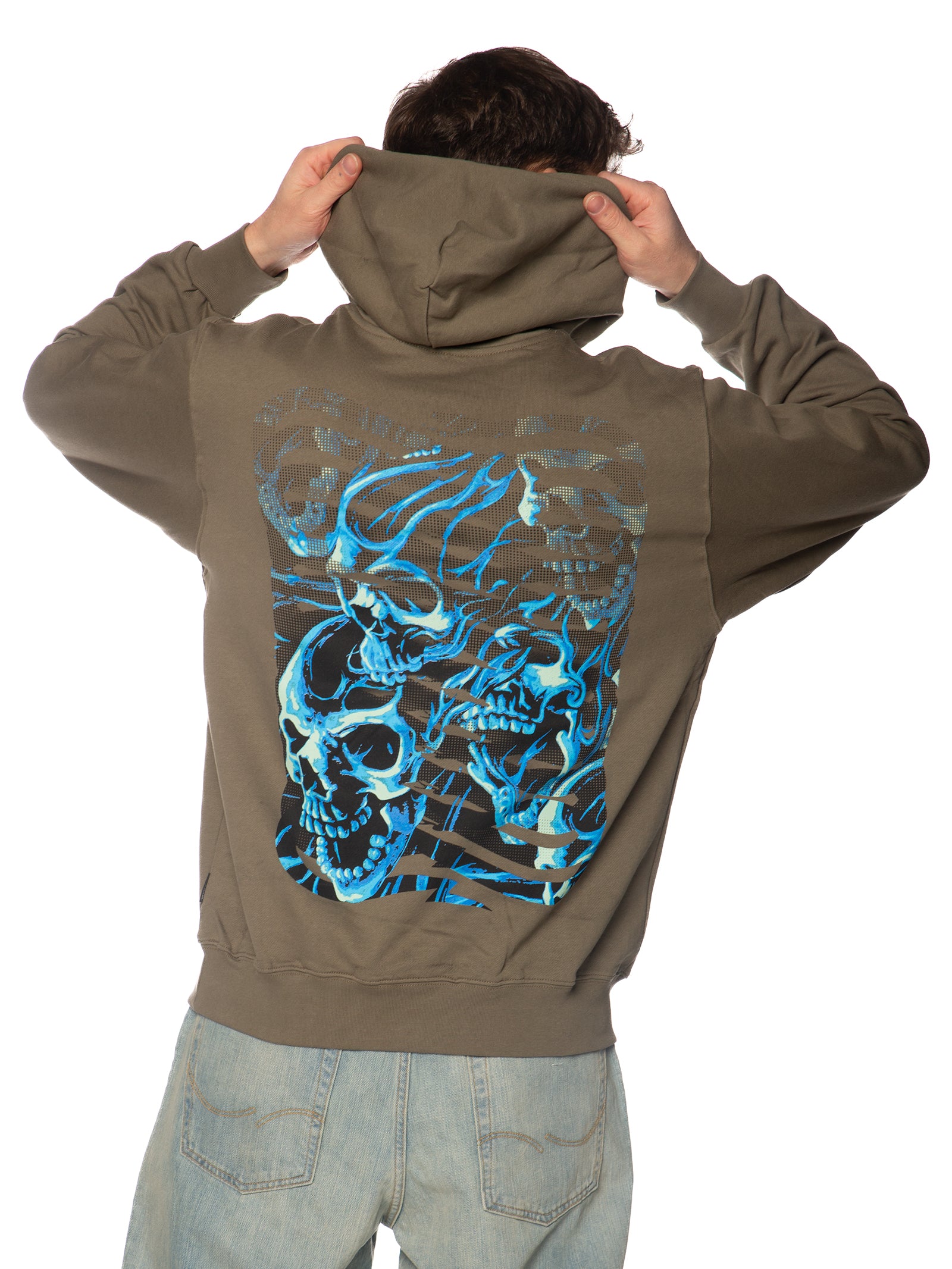 Felpa Propaganda Verde Ribs ghost rider FE557 VERDE PROPAGANDA 