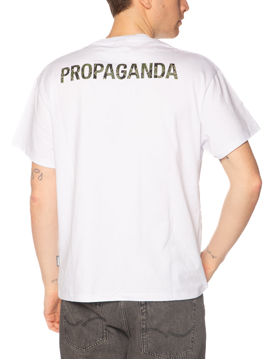 T-shirt Propaganda Bianco Logo python TS636 BIANCO PROPAGANDA 