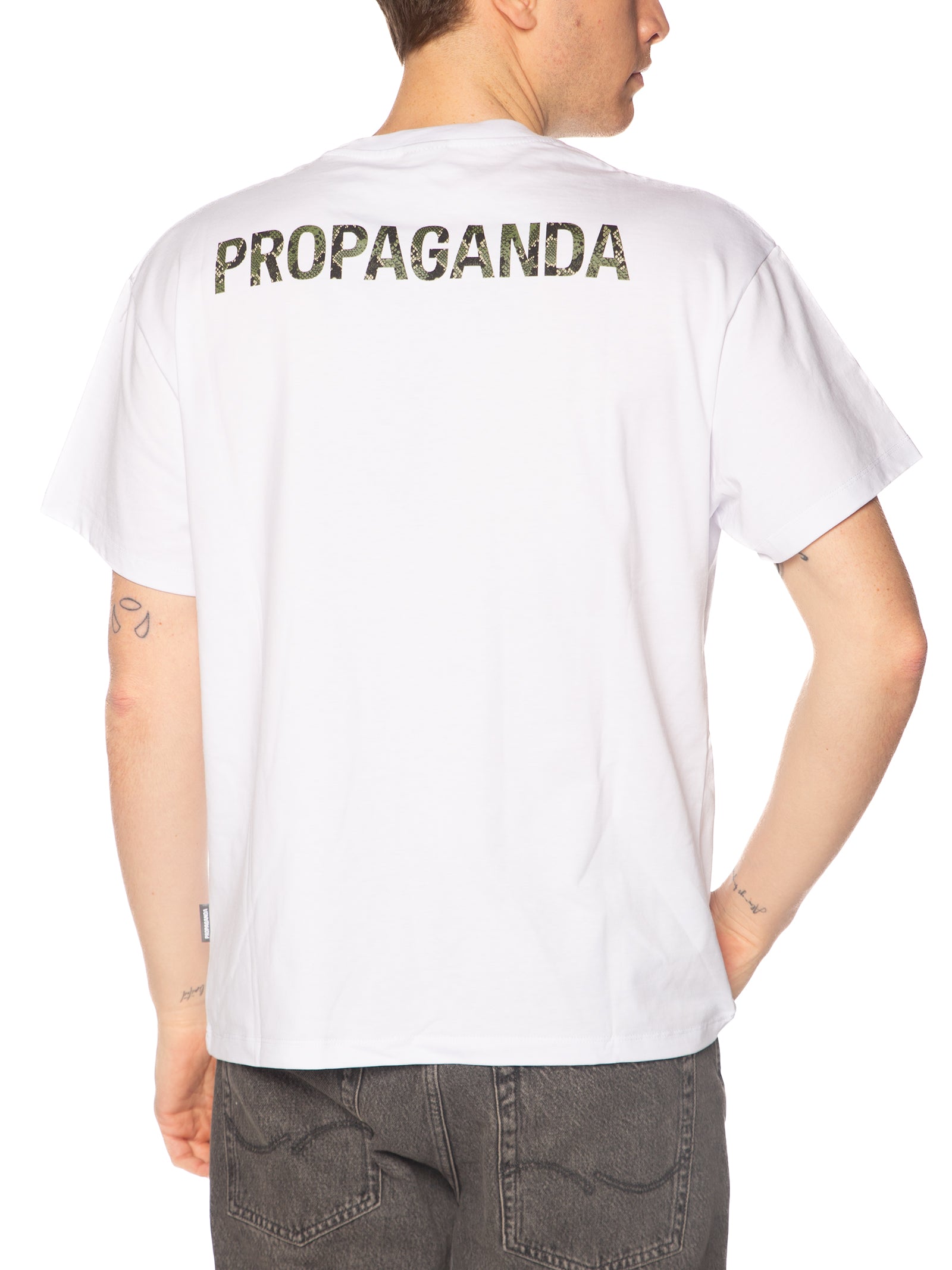 T-shirt Propaganda Bianco Logo python TS636 BIANCO PROPAGANDA 