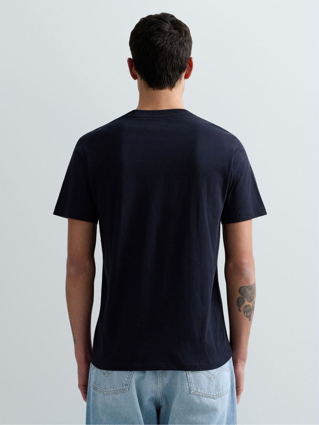 T-shirt Replay Bianco Blu logo frontale M3098 067 REPLAY 