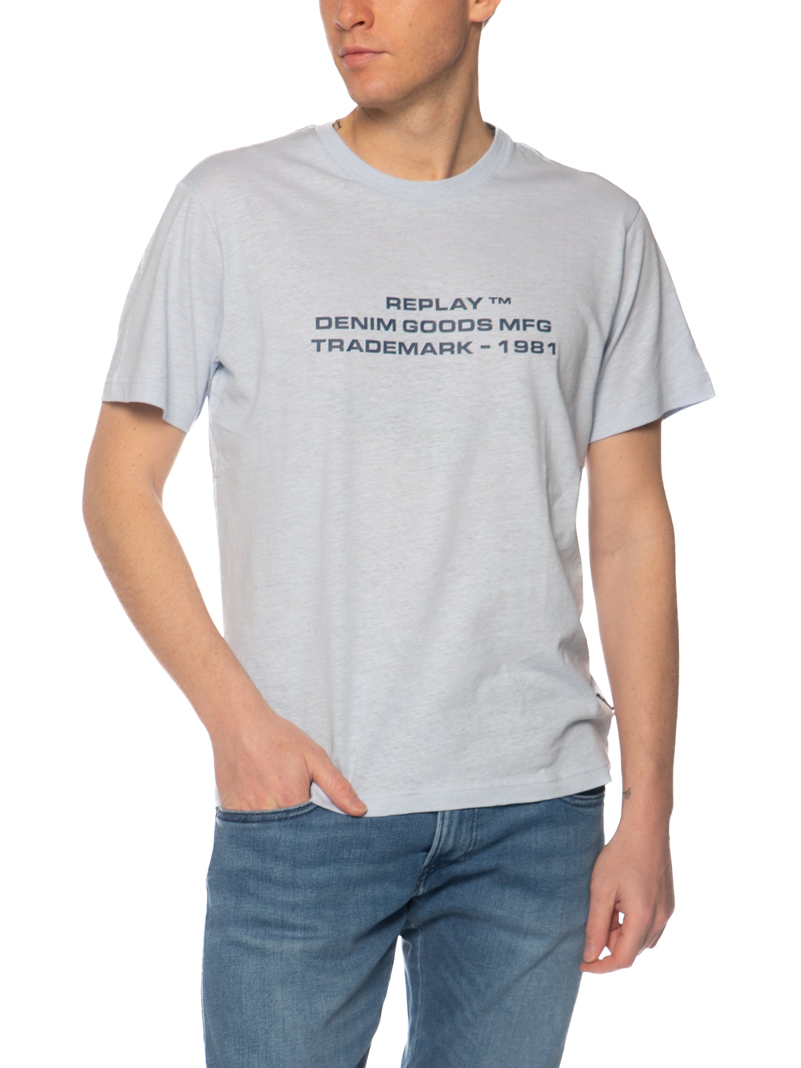 T-shirt Replay Celeste in misto lino M3415 583 REPLAY 