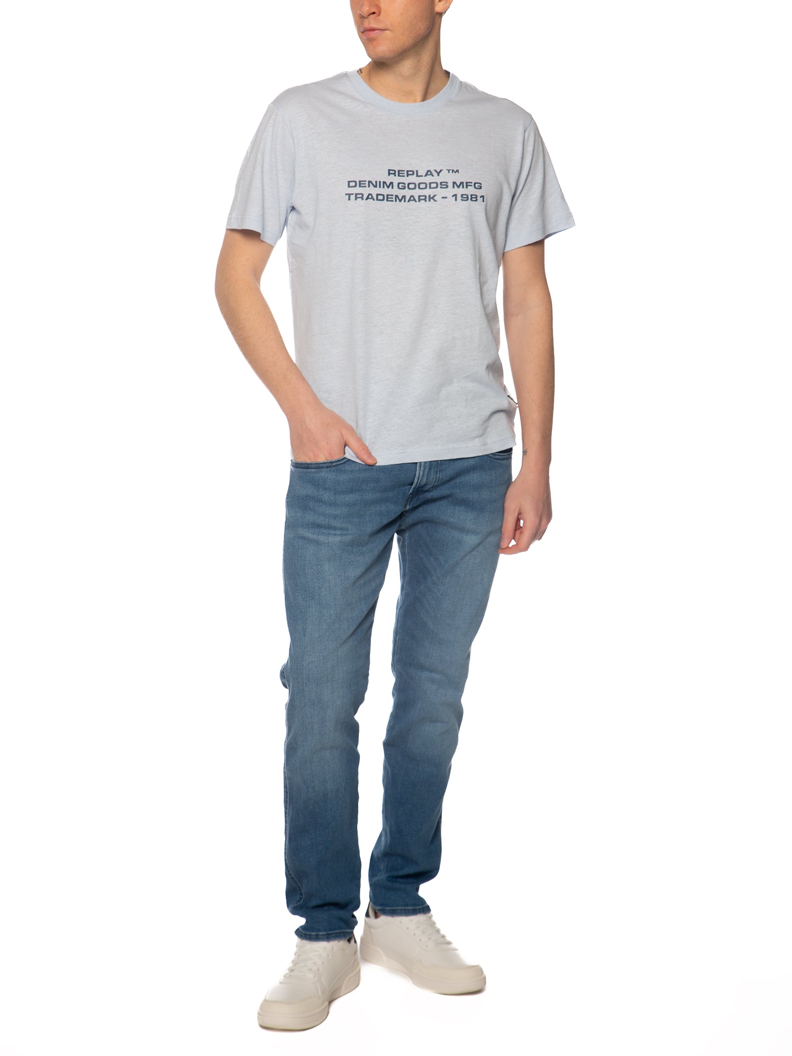 T-shirt Replay Celeste in misto lino M3415 583 REPLAY 