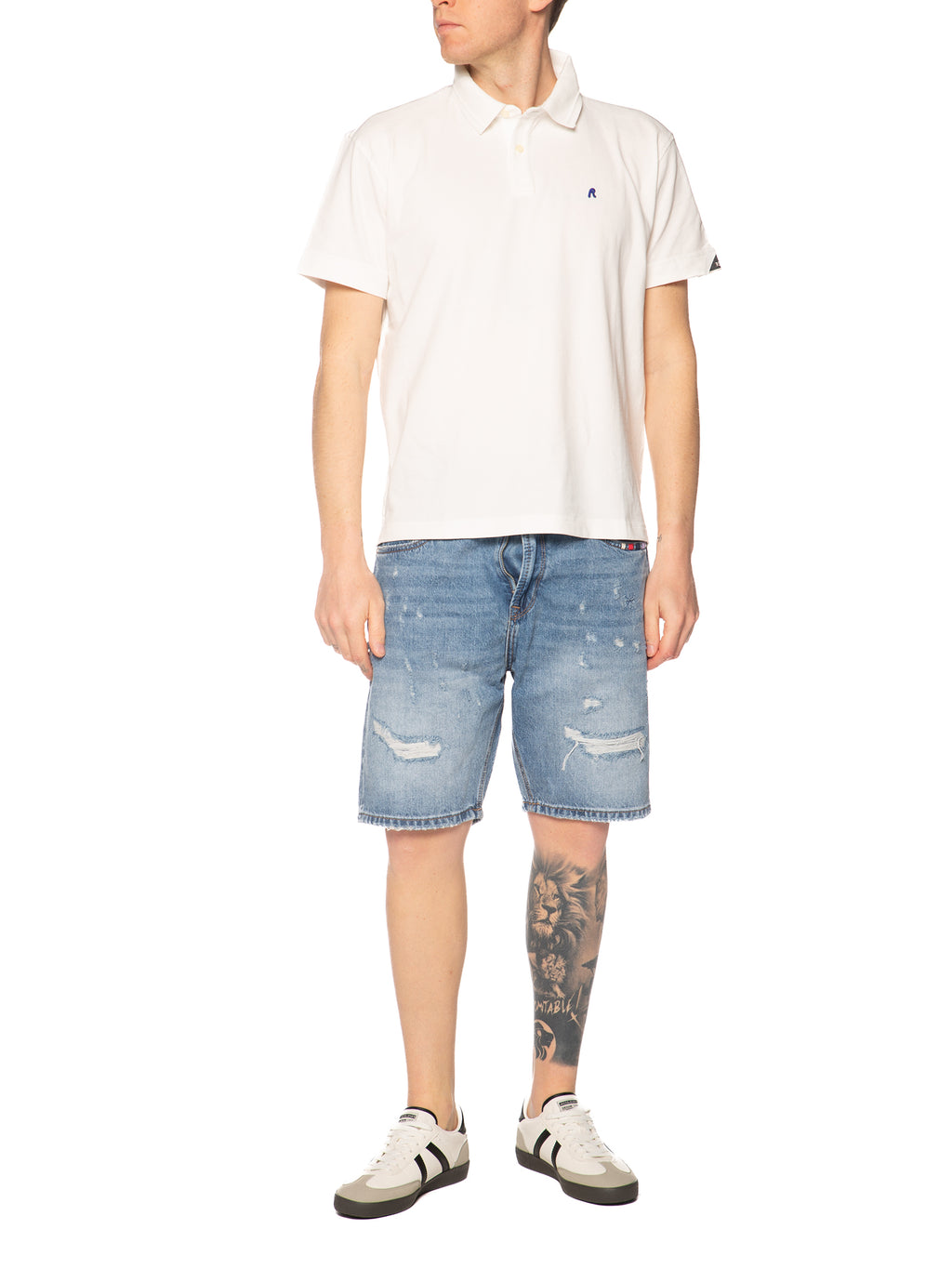 Polo Replay Bianco Logo manica corta M3431 011 REPLAY 