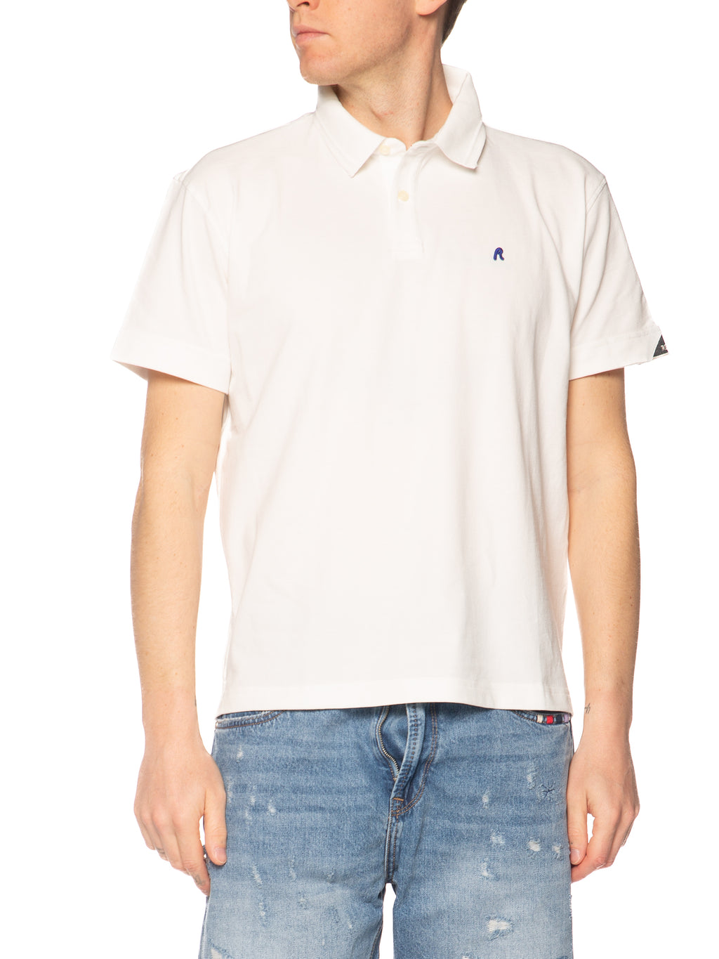 Polo Replay Bianco Logo manica corta M3431 011 REPLAY 