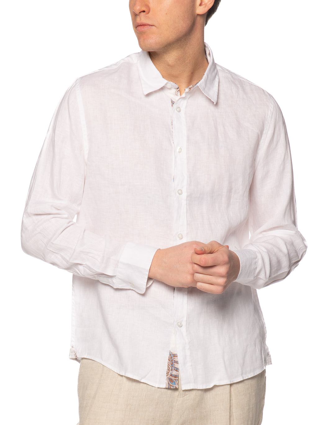 Camicia Seinse Bianco lino fiammato CE1091 BIANCO SEINSE 