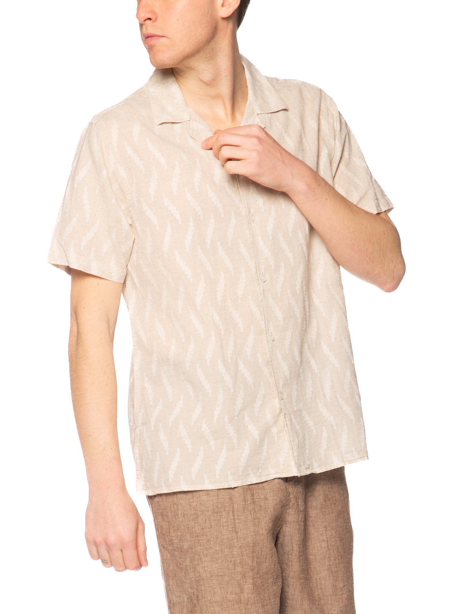 Camicia Seinse Beige lino lavorata CE1126 BEIGE SEINSE 