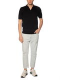 Polo Seinse Nero in maglia collo aperto ME3187 NERO SEINSE 