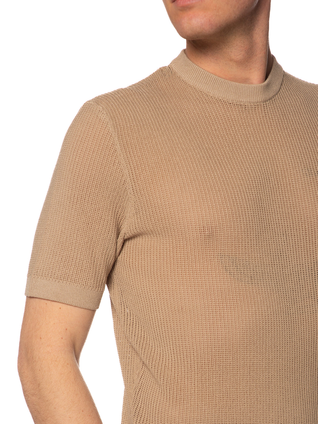 T-shirt Seinse Beige in maglia manica corta ME3202 BEIGE SEINSE 