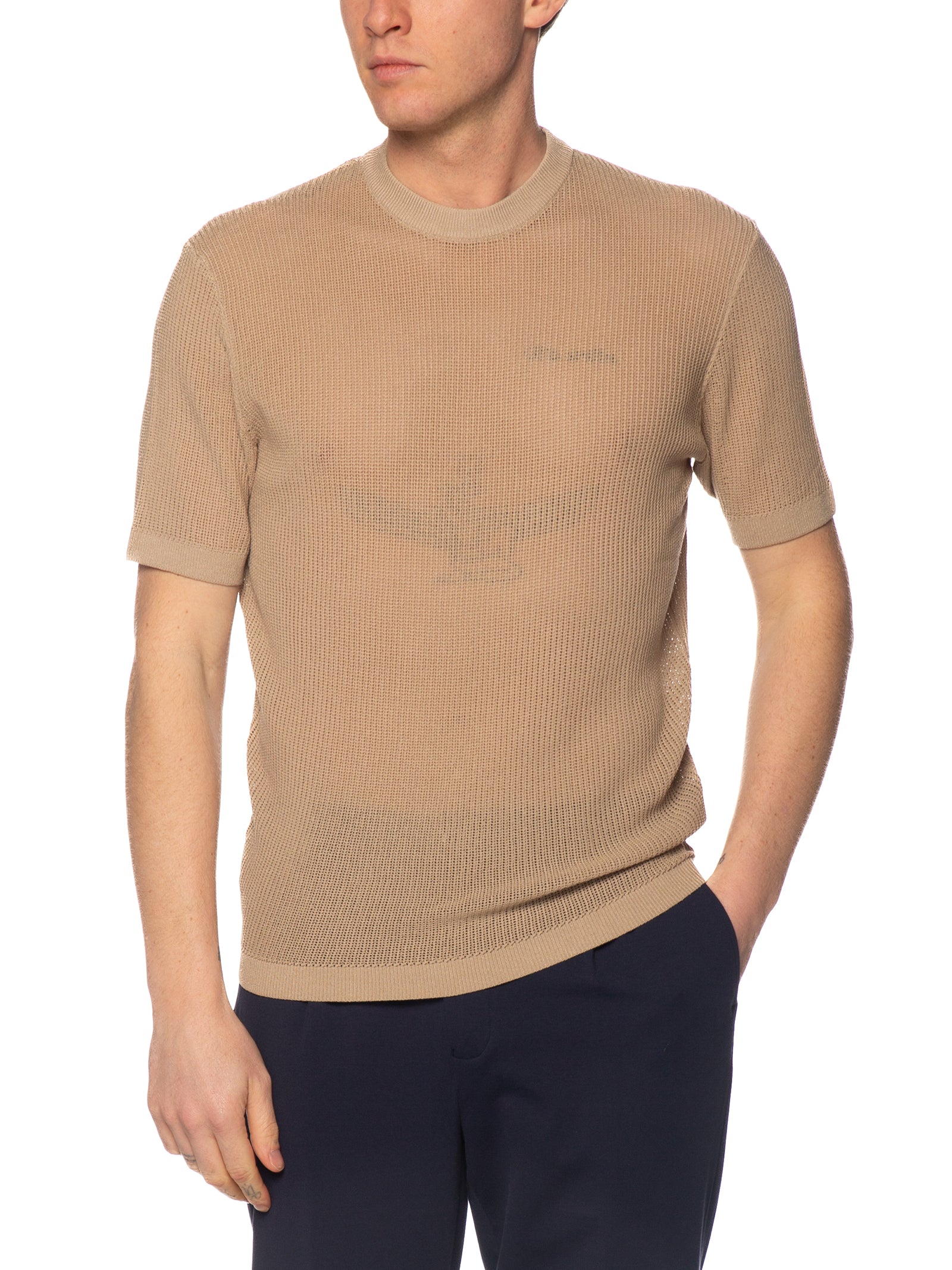 T-shirt Seinse Beige in maglia manica corta ME3202 BEIGE SEINSE 