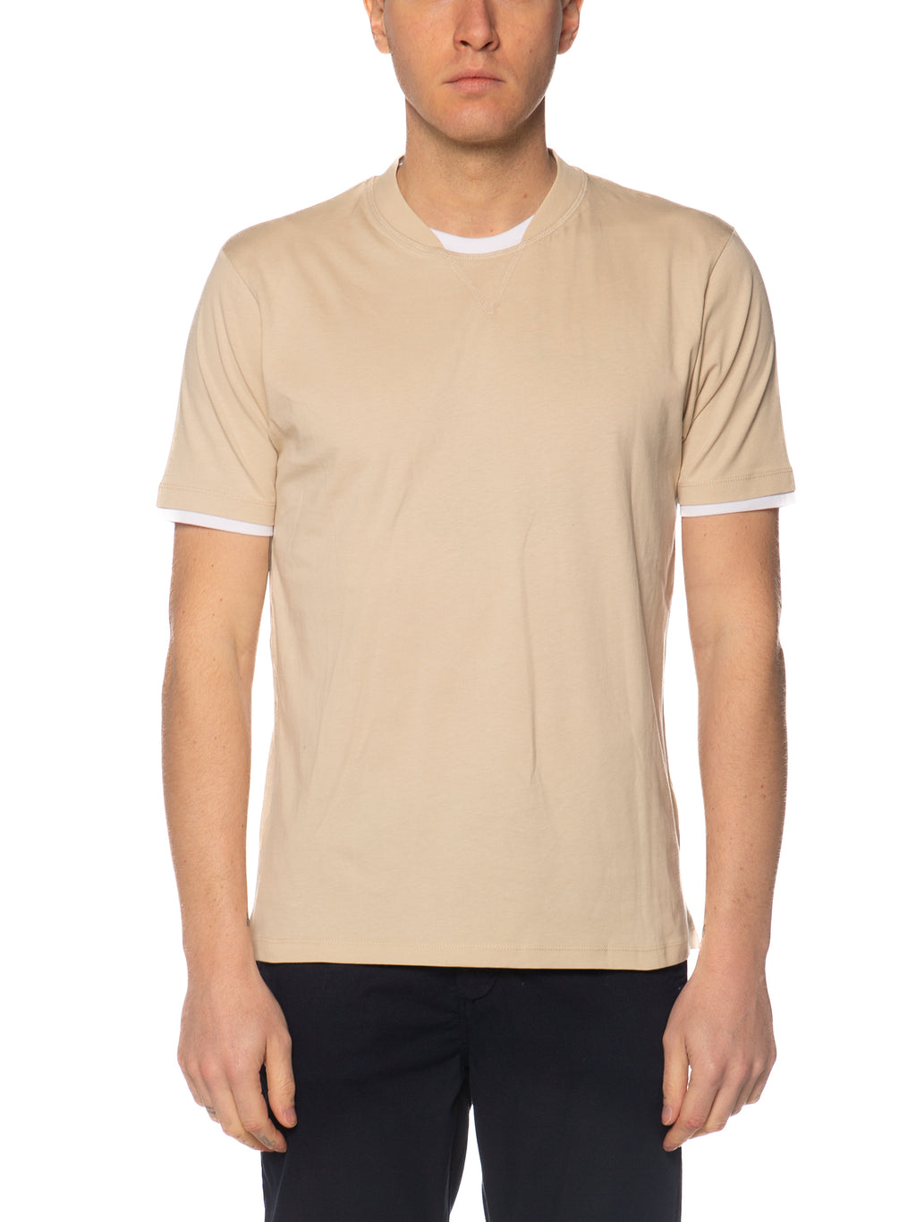 T-shirt Seinse Beige doppio collo TE3217 BEIGE SEINSE 