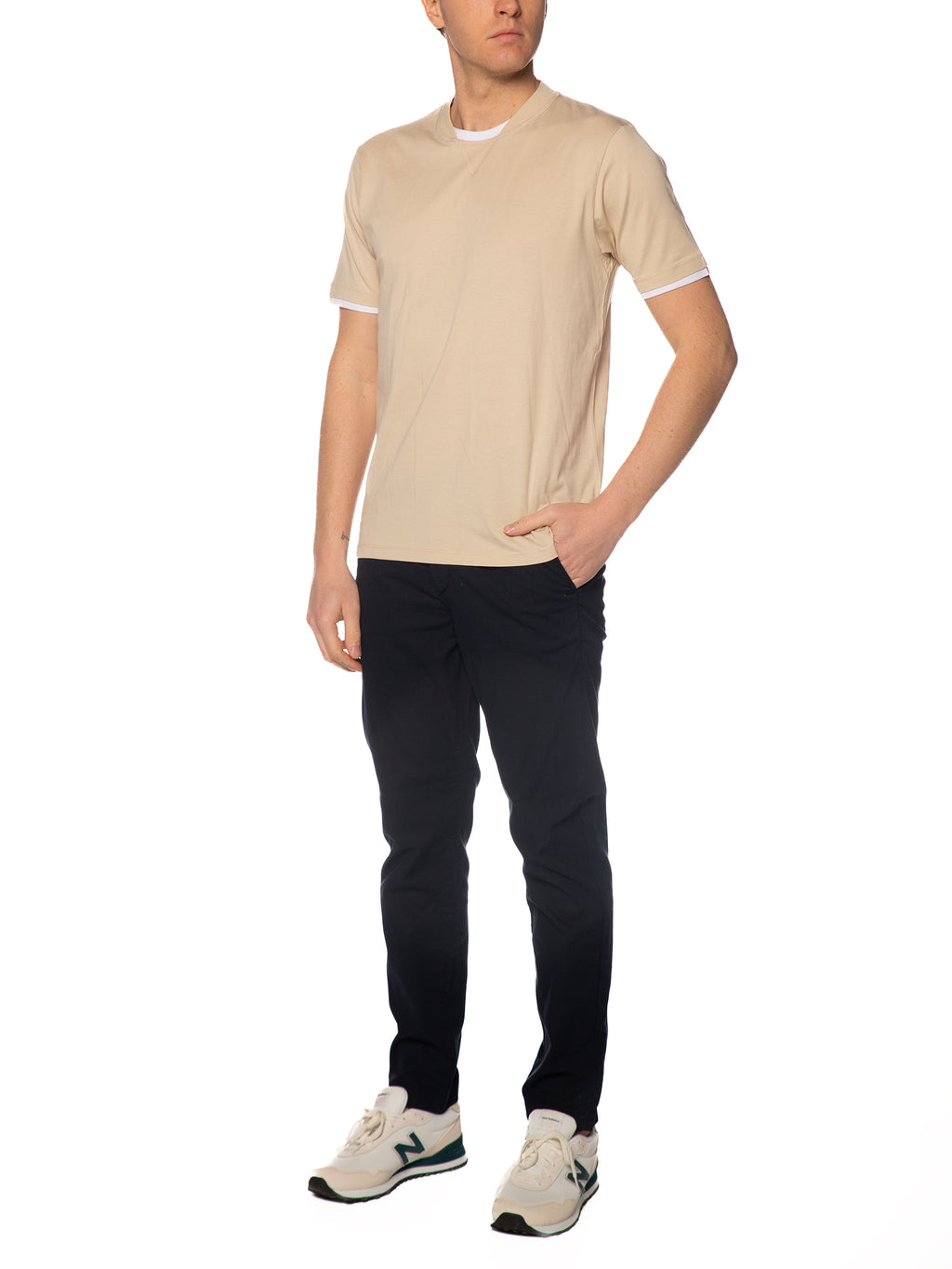 T-shirt Seinse Beige doppio collo TE3217 BEIGE SEINSE 