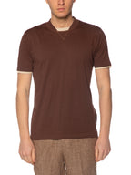 T-shirt Seinse Marrone doppio collo TE3217 MARRONE SEINSE 