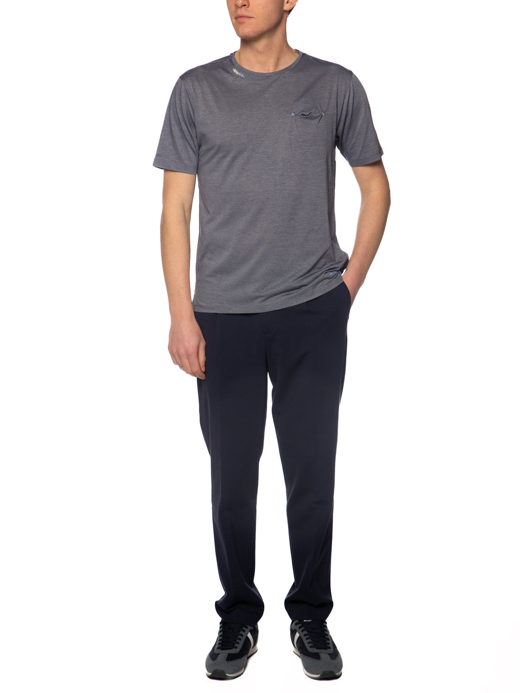 T-shirt Seinse Blu con taschino TE3322 BLU SEINSE 