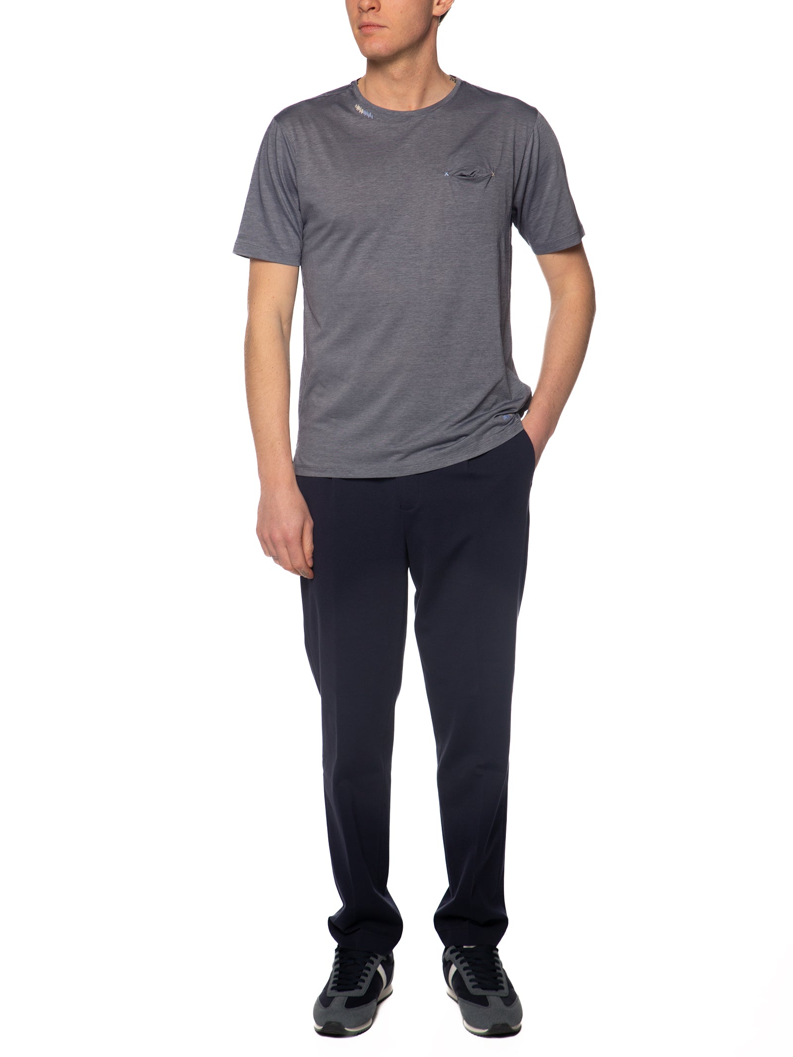 T-shirt Seinse Blu con taschino TE3322 BLU SEINSE 