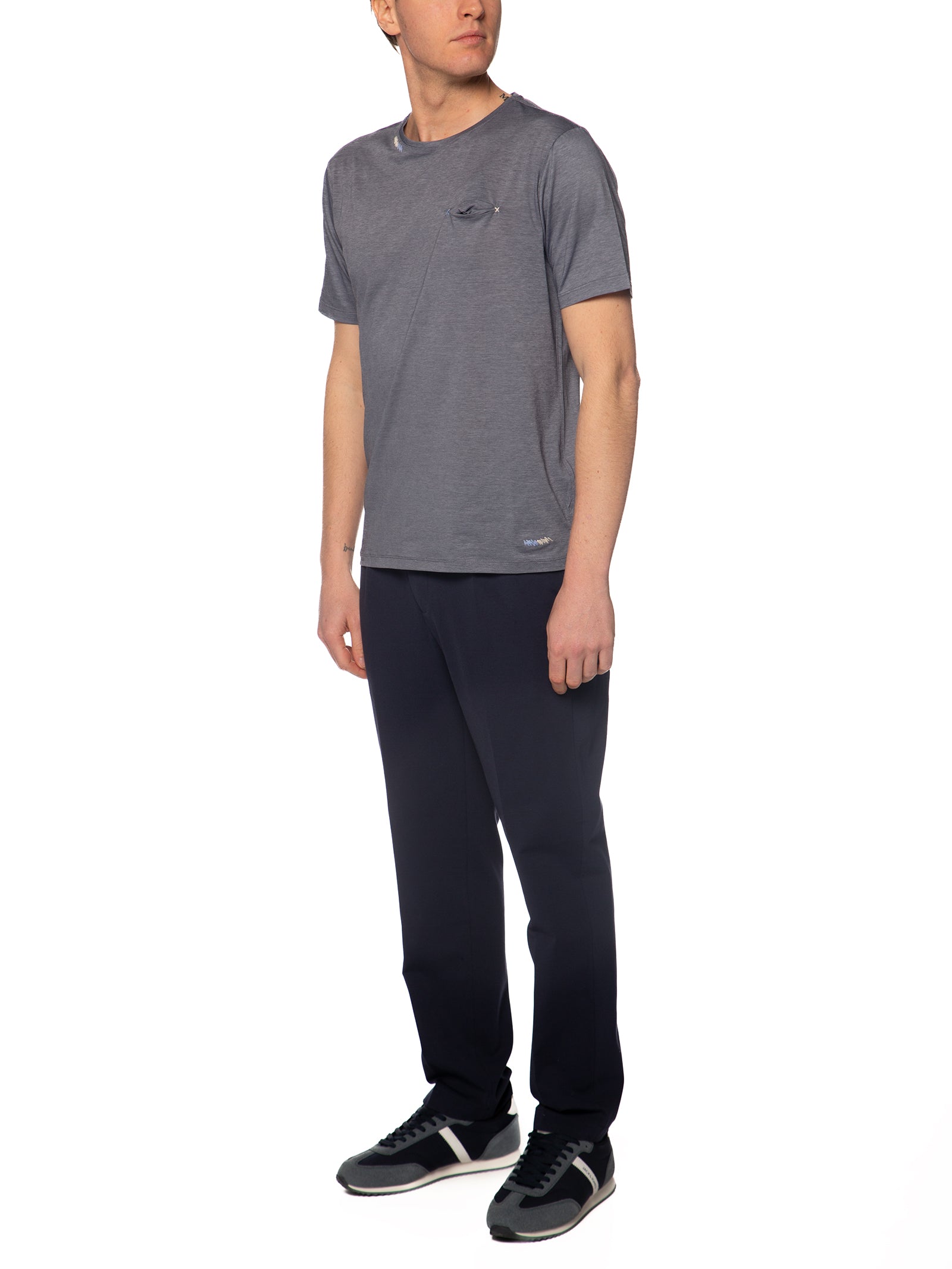 T-shirt Seinse Blu con taschino TE3322 BLU SEINSE 