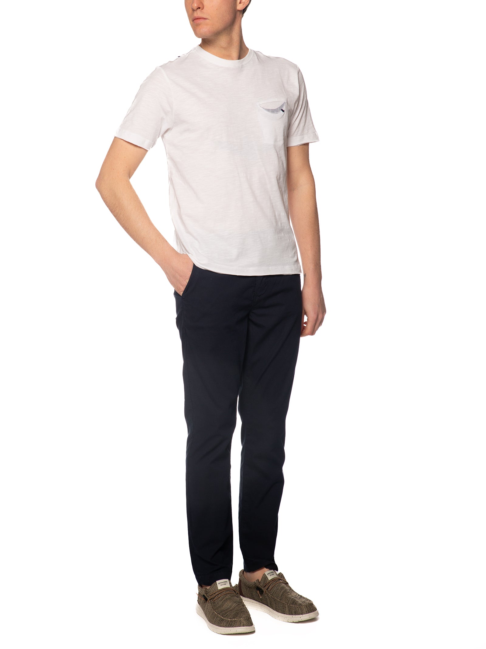 T-shirt Seinse Bianco con taschino fiammata TE3323 BIANCO SEINSE 