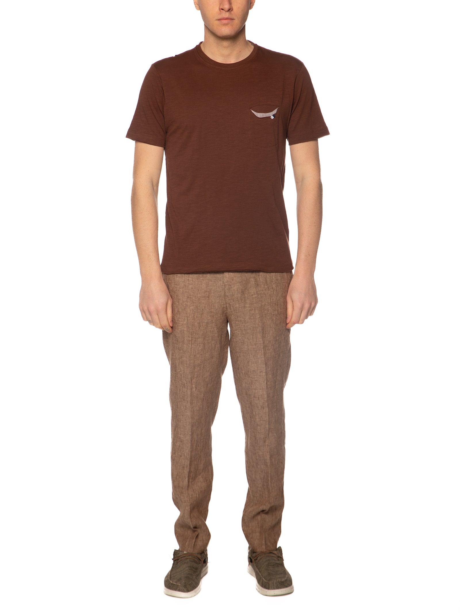 T-shirt Seinse Moka con taschino fiammata TE3323 MOKA SEINSE 