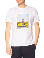 T-shirt Superculture Bianco stampa vespa A1801 BIANCO SUPERCULTURE 