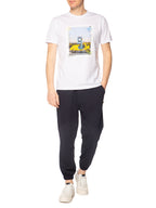 T-shirt Superculture Bianco stampa vespa A1801 BIANCO SUPERCULTURE 