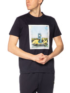 T-shirt Superculture Blu stampa vespa A1801 BLU SUPERCULTURE 