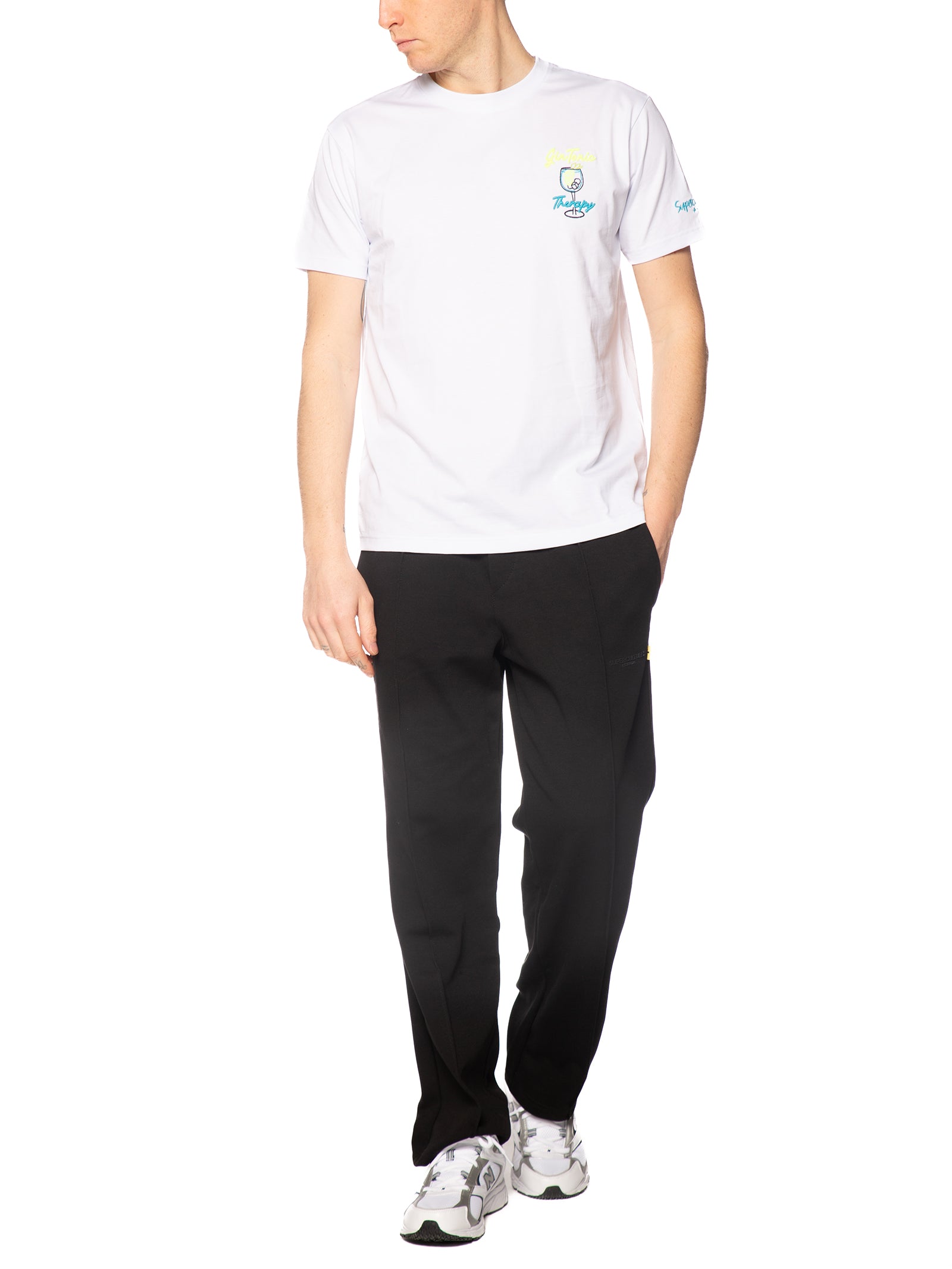 T-shirt Superculture Bianco gin tonic therapy A1839 BIANCO SUPERCULTURE 