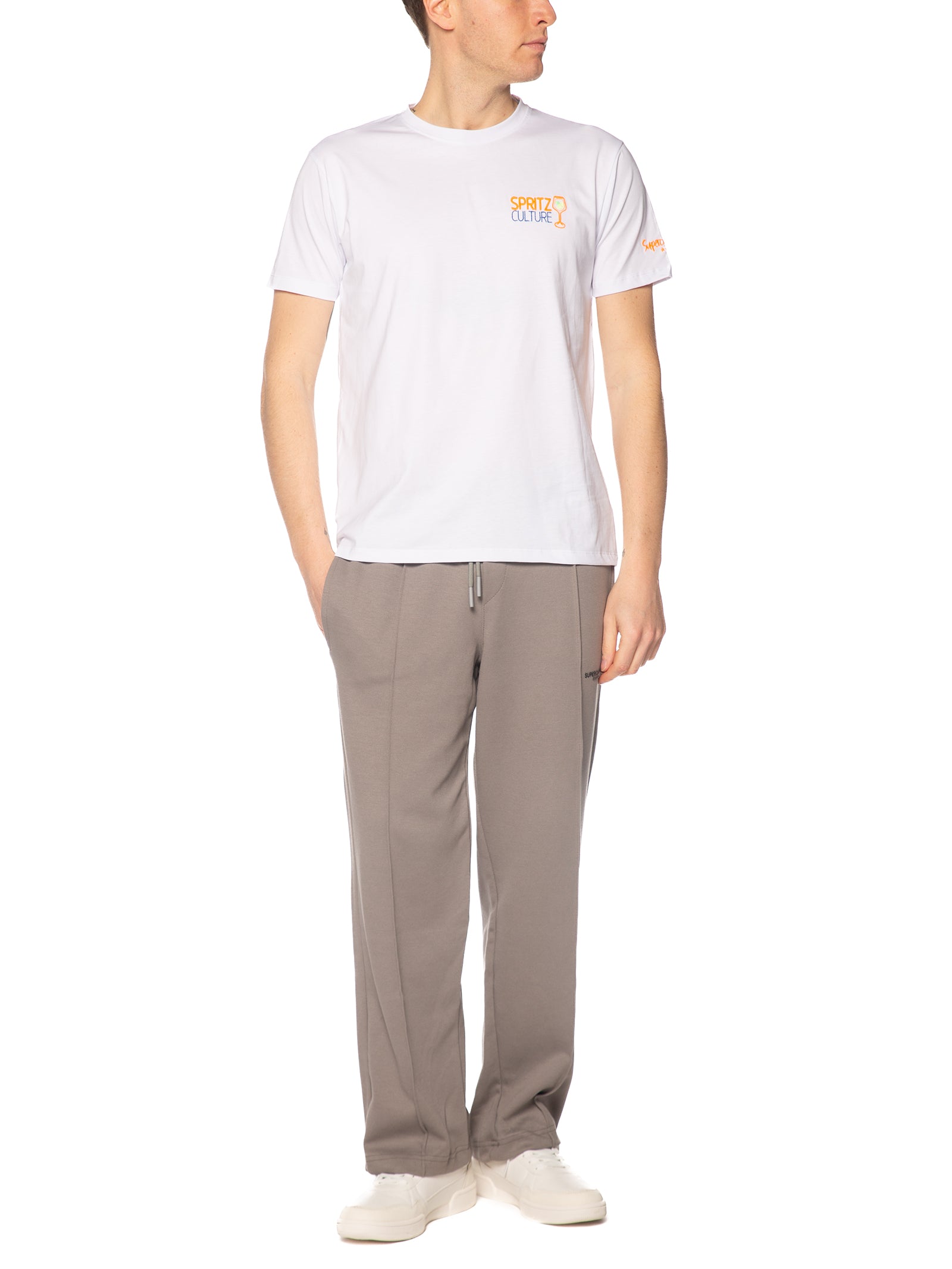 T-shirt Superculture Bianco spritz culture A1847 BIANCO SUPERCULTURE 