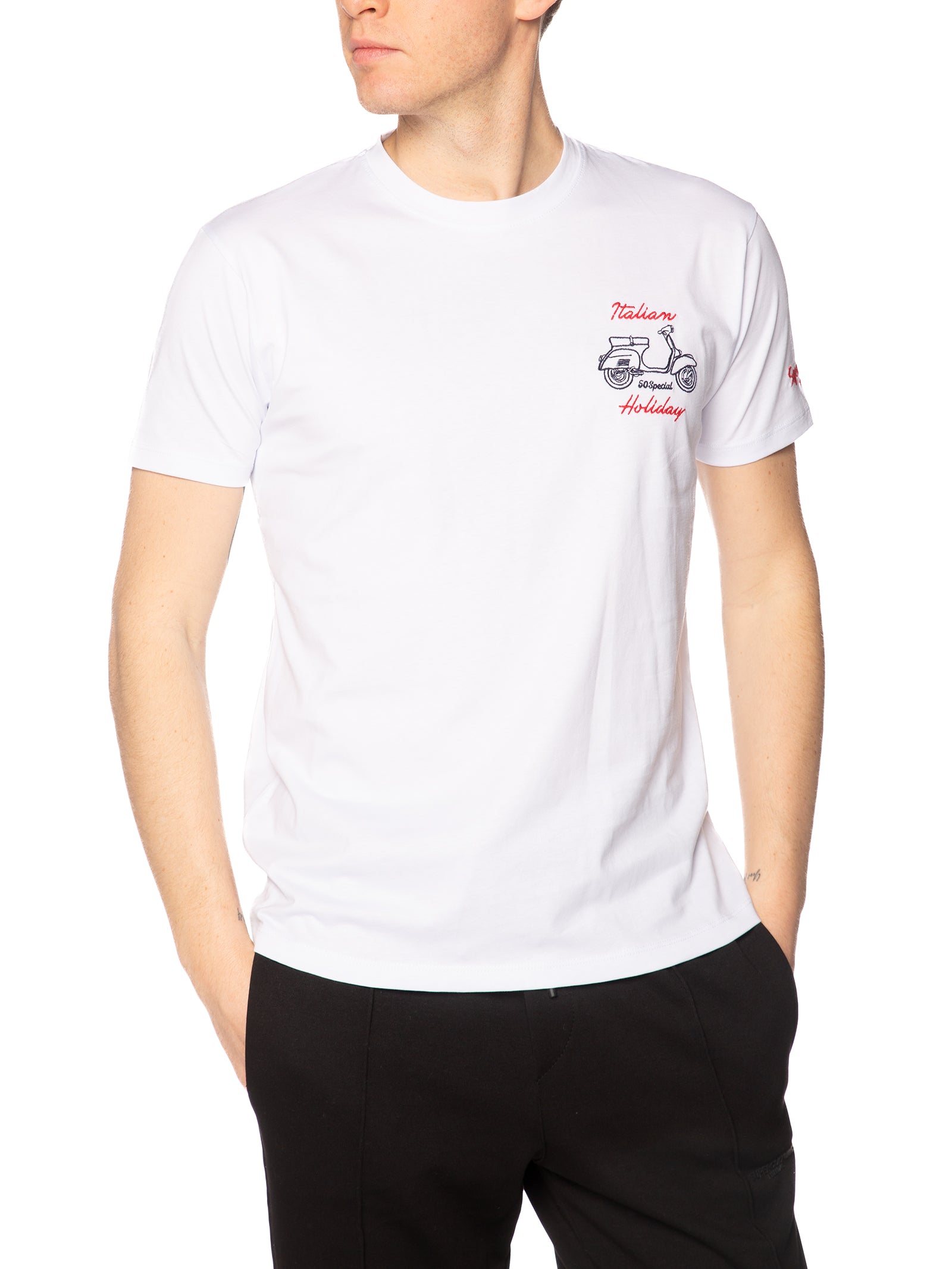T-shirt Superculture Bianco Italian holiday A1857 BIANCO SUPERCULTURE 
