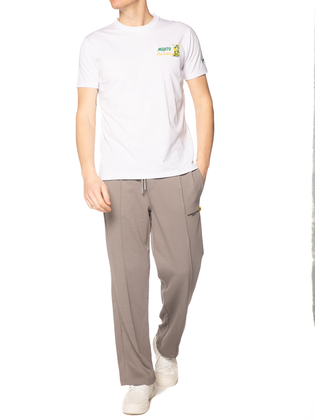 T-shirt Superculture Bianco mojito retro A1903 BIANCO SUPERCULTURE 