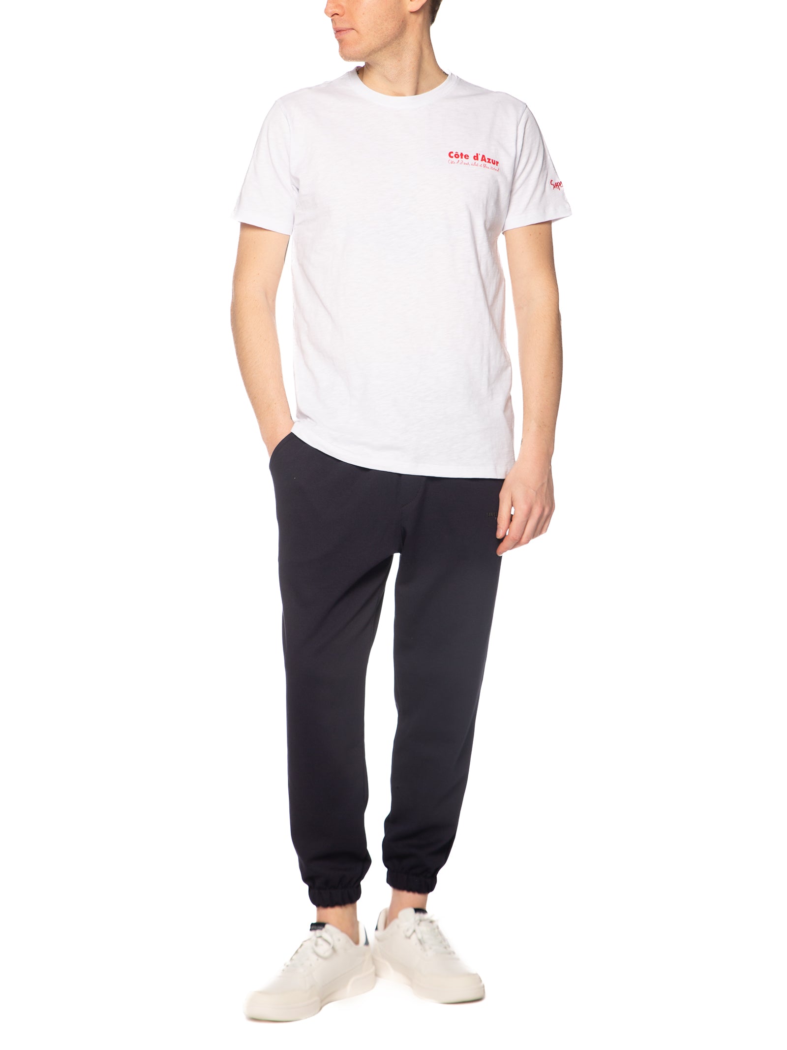 T-shirt Superculture Bianco Costa azzurra fiammata A1919 BIANCO SUPERCULTURE 