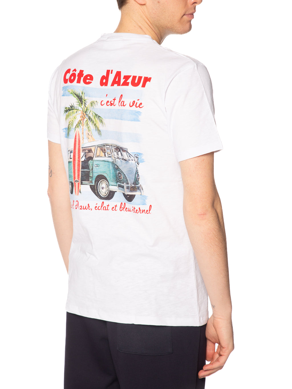 T-shirt Superculture Bianco Costa azzurra fiammata A1919 BIANCO SUPERCULTURE 