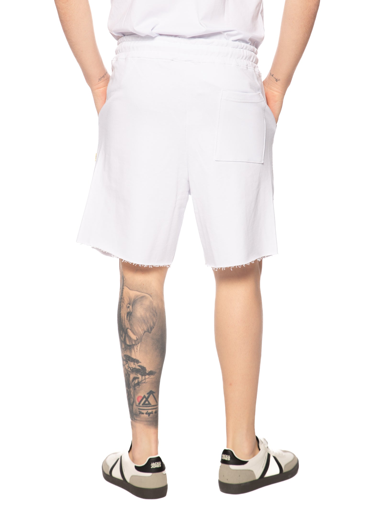 Bermuda Superculture Bianco in felpa sfrangiato SKATER BIANCO SUPERCULTURE 