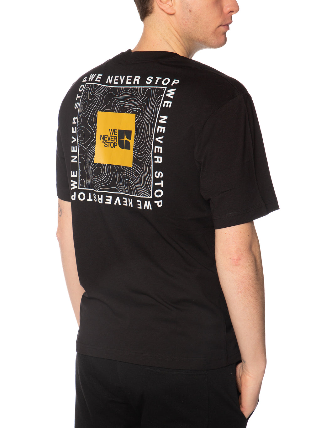 T-shirt Urban Ring Nero stampa retro UR1110033 NERO URBAN RING 