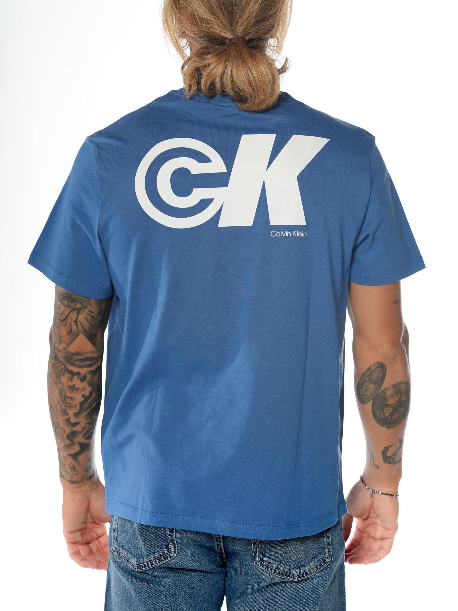 T-shirt Calvin Klein Azzurro Sport Logo LV04RC835G WRB CALVIN KLEIN 