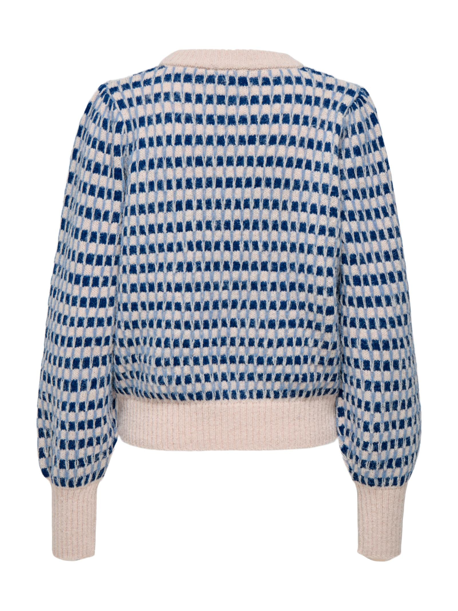 Maglia Jacqueline De Yong Sigrid Blu fantasia 15304813 /Medieval Cement JDY 