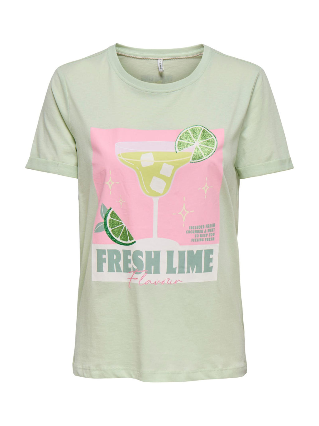 T-shirt ONLY Kita Verde manica corta 15291465 /Green Lily ONLY 
