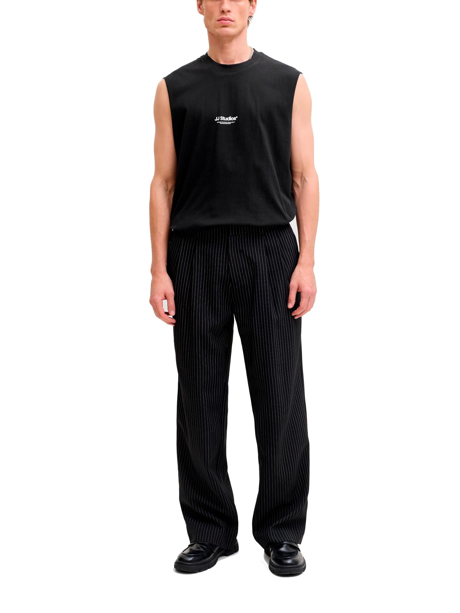 T-shirt Jack & Jones Nero Soho smanicata 12288001 /Black JACK & JONES 
