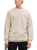 Felpa Jack & Jones Archive Beige girocollo 12287995 /Moonbeam JACK & JONES 