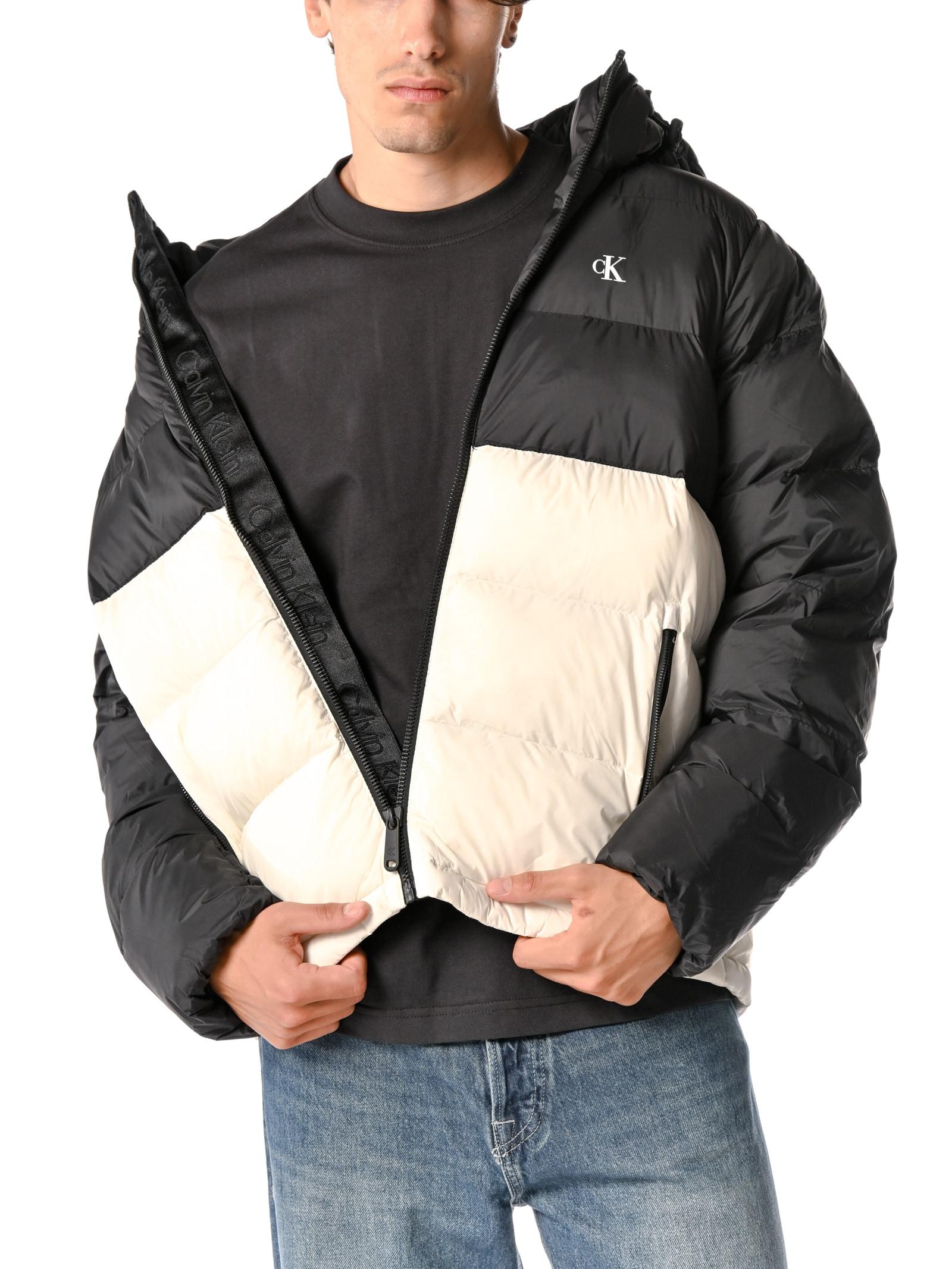 Giubbotto Calvin Klein Nero Panna Puffer LV04RD527G YAS CALVIN KLEIN 